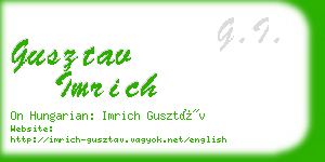 gusztav imrich business card